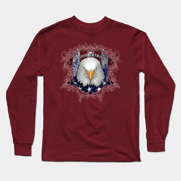 American Patriot (USA) Long Sleeve T-Shirt by eBrushDesign